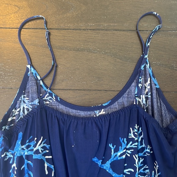 Old Navy Coral Print Spaghetti Strap Sleeveless Mini Dress - Picture 11 of 16